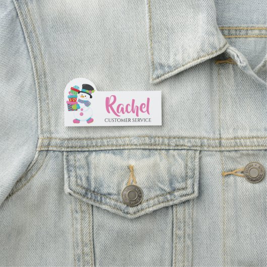 kerstman Holding Gifts Persoonlijke naam Naamplaatje (In situ)