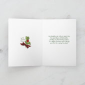 kerstman, Holly Christmas Kaart voor moeder (Binnen)