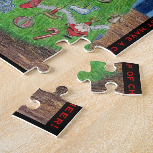 Kerstman Holly Jolly Puzzle Legpuzzel (Zijkant)