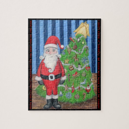 Kerstman Holly Jolly Puzzle Legpuzzel (Verticaal)