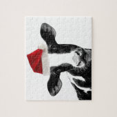 Kerstman — Holstein Dairy-koe Legpuzzel (Verticaal)