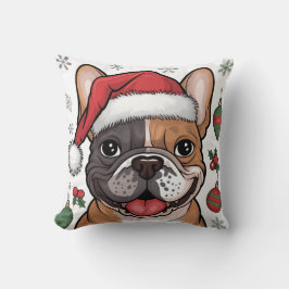 Kerstman Hond Franse Bulldog Sierkussen