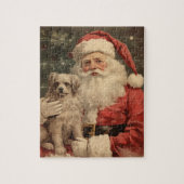  Kerstman Hond Kerstmispuzzel Puzzel Legpuzzel (Verticaal)