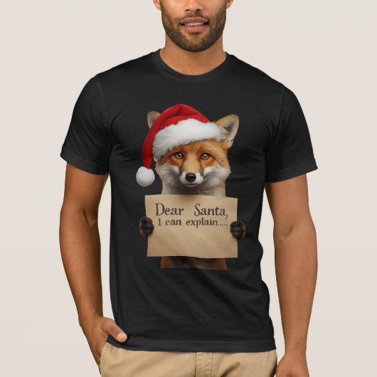 . Kerstman Hond T-Shirt (Voorkant)