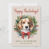 Kerstman Honden Kerst Feestelijke Poespas Feestdag Feestdagenkaart (Voorkant)