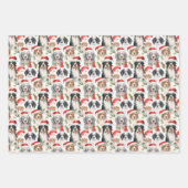 Kerstman Honden Patroon Kerstmis Inpakpapier Vel (Voorkant 3)