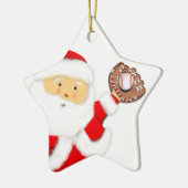 Kerstman honkbal keramisch ornament (Links)