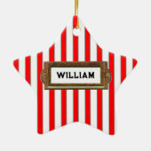 Kerstman honkbal keramisch ornament (Achterkant)