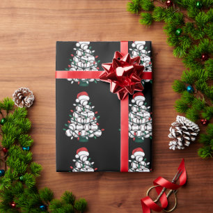 Kerstman honkbal kerstboom sport cadeaupapier