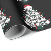 Kerstman honkbal kerstboom sport cadeaupapier (Rol Hoek)