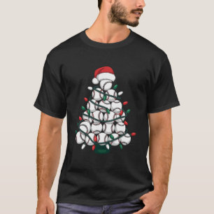 Kerstman honkbal kerstboom sport t-shirt