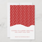 Kerstman Hoofd Op Rode Zalige Feestdagen Feestdagenkaart (Achterkant)