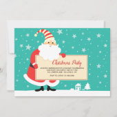 Kerstman houdt uitnodiging vast (Voorkant)