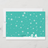 Kerstman houdt uitnodiging vast (Achterkant)