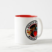 Kerstman houdt van gehakt taarten tweekleurige koffiemok (Voorkant rechts)