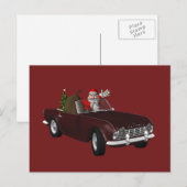 Kerstman houdt van Triumph TR4 Feestdagenkaart (Voorkant / Achterkant)