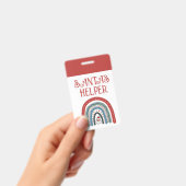 Kerstman Hulpdienst Vakantie Evenement Badge (Handheld)