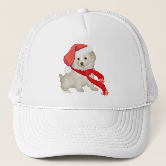 Kerstman Hulphondje Poodle / Bichon Mix Trucker Pet (Voorkant)