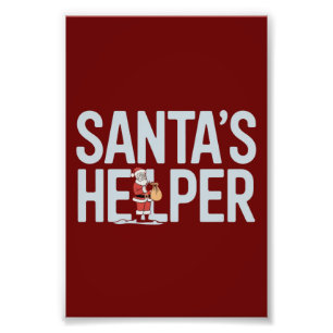 Kerstman Hulpsinterklaas Foto Afdruk