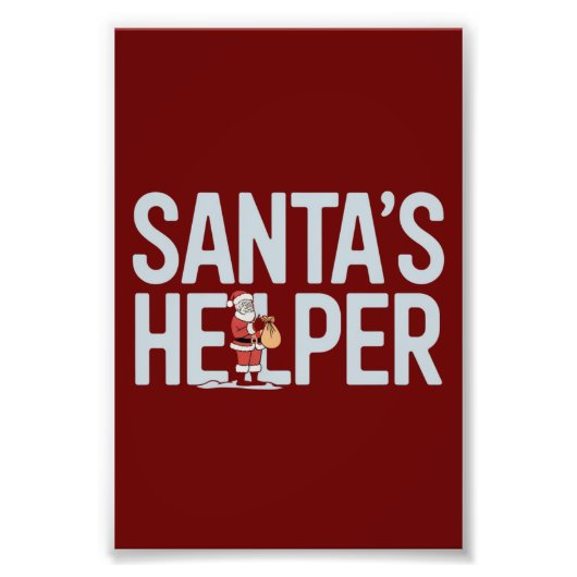 Kerstman Hulpsinterklaas Foto Afdruk (Voorkant)