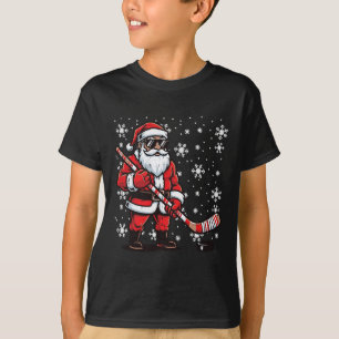 Kerstman IJshockeyspeler Xmas Sport Mannen T-shirt