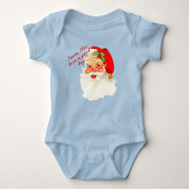Kerstman ik ben braaf Personaliseer Kerst Baby Romper