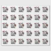 Kerstman Ik heb genoeg mensen gelezen Boek kerstli Cadeaupapier (Vlak)