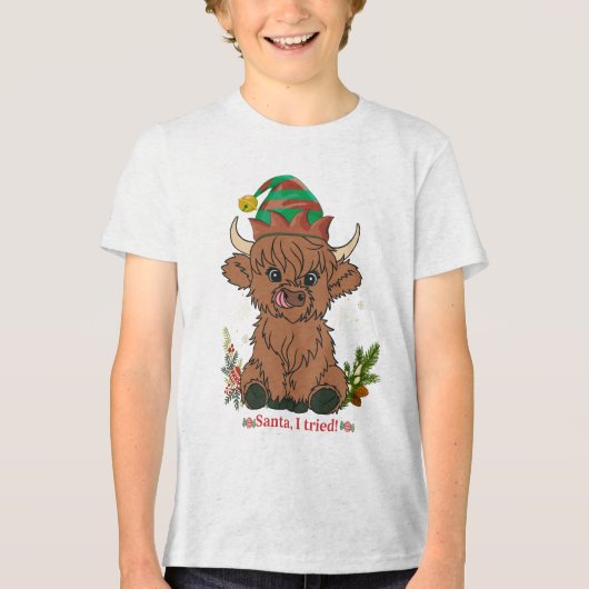 Kerstman, ik heb het geprobeerd - Schattige Christ Tri-Blend Shirt (Voorkant)