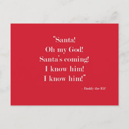 Kerstman! Ik ken hem! Briefkaart