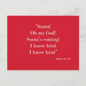 Kerstman! Ik ken hem! Briefkaart (Voorkant)