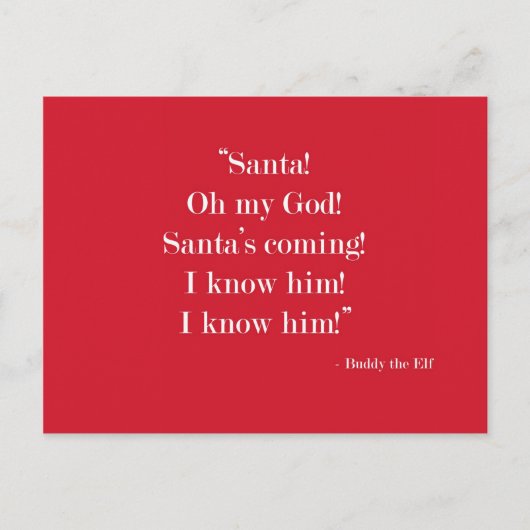 Kerstman! Ik ken hem! Briefkaart (Voorkant)