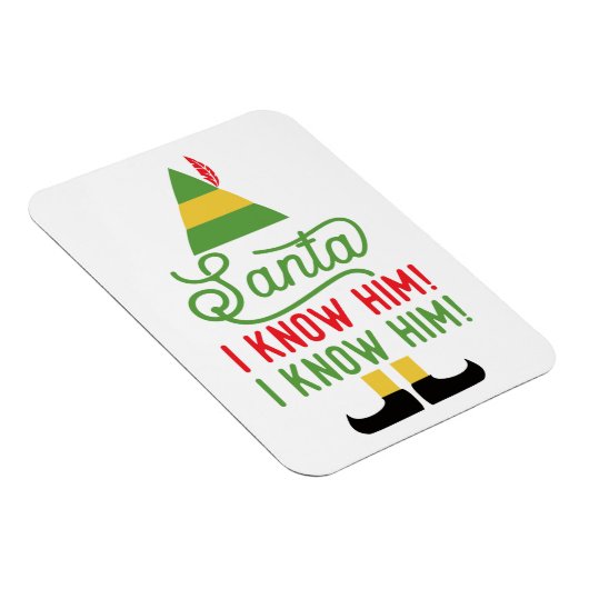 Kerstman Ik ken hem Elf Kerstmis Koelkast Magneet (Rechterzijde)