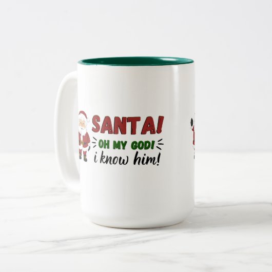 KERSTMAN! IK KEN HEM! Mok (Voorkant links)