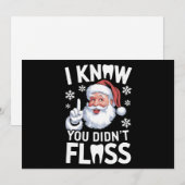 Kerstman Ik Weet Dat Je Niet Geflost Hebt Tandarts Feestdagenkaart (Voorkant / Achterkant)
