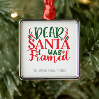 Kerstman, ik werd erin geluisd - Personaliseer - K Metalen Ornament