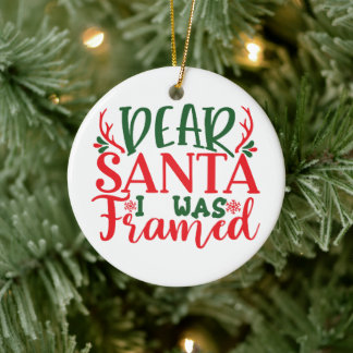Kerstman, ik werd vals beschuldigd - Personaliseer Keramisch Ornament