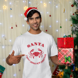 Kerstman, ik wil krabben voor Kerstmis – Maryland T-shirt