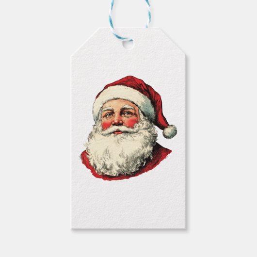 Kerstman illustratie cadeaulabel (Voorkant)