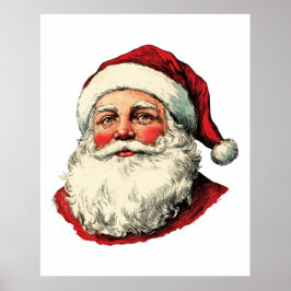 Kerstman illustratie poster