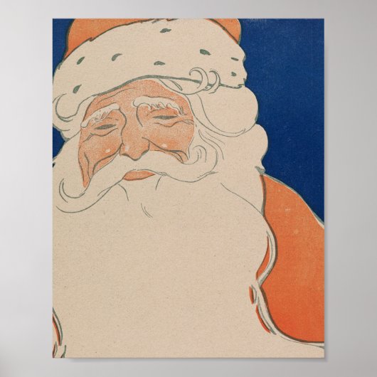  Kerstman Illustration Holiday Poster (Voorkant)