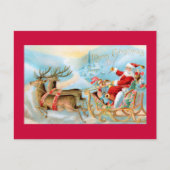 Kerstman in Ar met het Briefkaart van het Rendier (Voorkant)