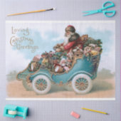 kerstman in auto tissuepapier (Craft)