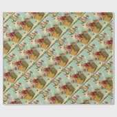  kerstman in ballon van Hot Air Cadeaupapier (Vlak)