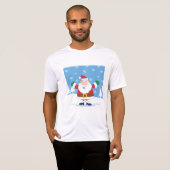 Kerstman in besneeuwd winters landschap t-shirt (Voorkant volledig)