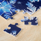Kerstman in blauw legpuzzel (Zijkant)