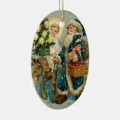  Kerstman in Blauwe Ornamenten (Rechts)