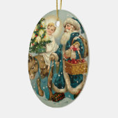  Kerstman in Blauwe Ornamenten (Links)