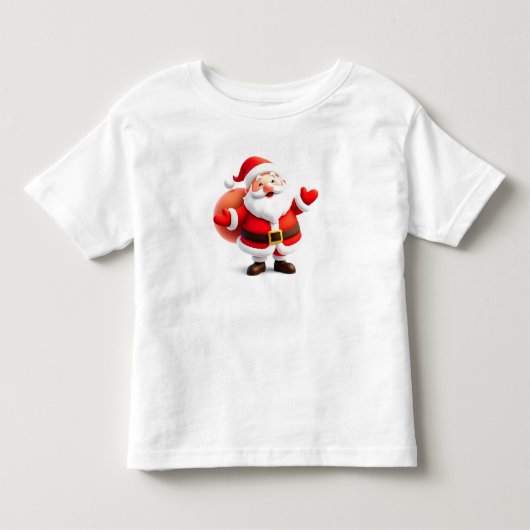 Kerstman in cartoonstijl kinder shirts (Voorkant)
