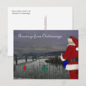 Kerstman in Chattanooga Feestdagenkaart (Voorkant / Achterkant)