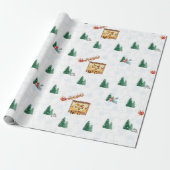 Kerstman in Chip & Dale Home Gift Wrappers Cadeaupapier (Uitgerold)